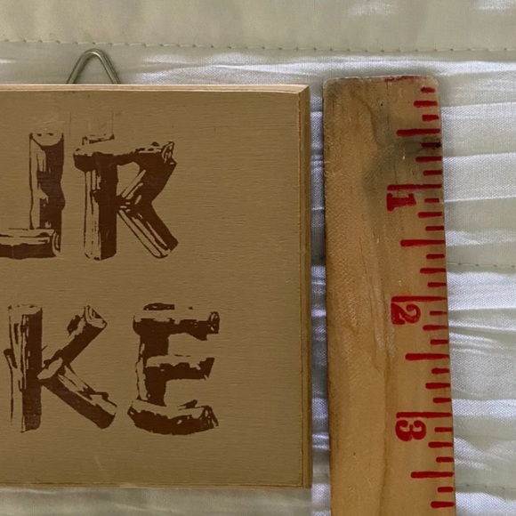 Welcome To Our Cabin By The Lake-Wood Sign, With Hooks. - Picture 5 of 5